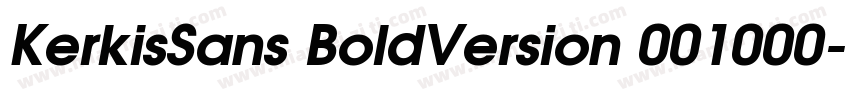 KerkisSans BoldVersion 001000字体转换